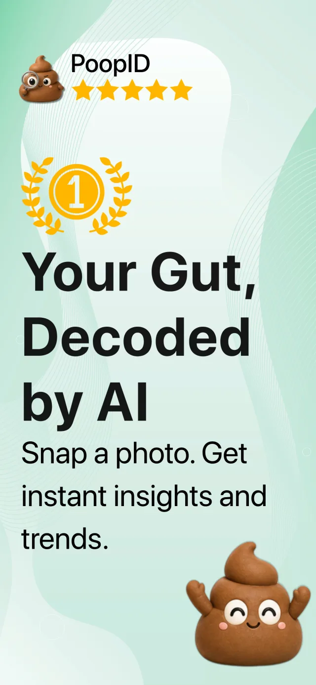 PoopID app home screen: Your gut, decoded by AI — snap a photo for instant insights.