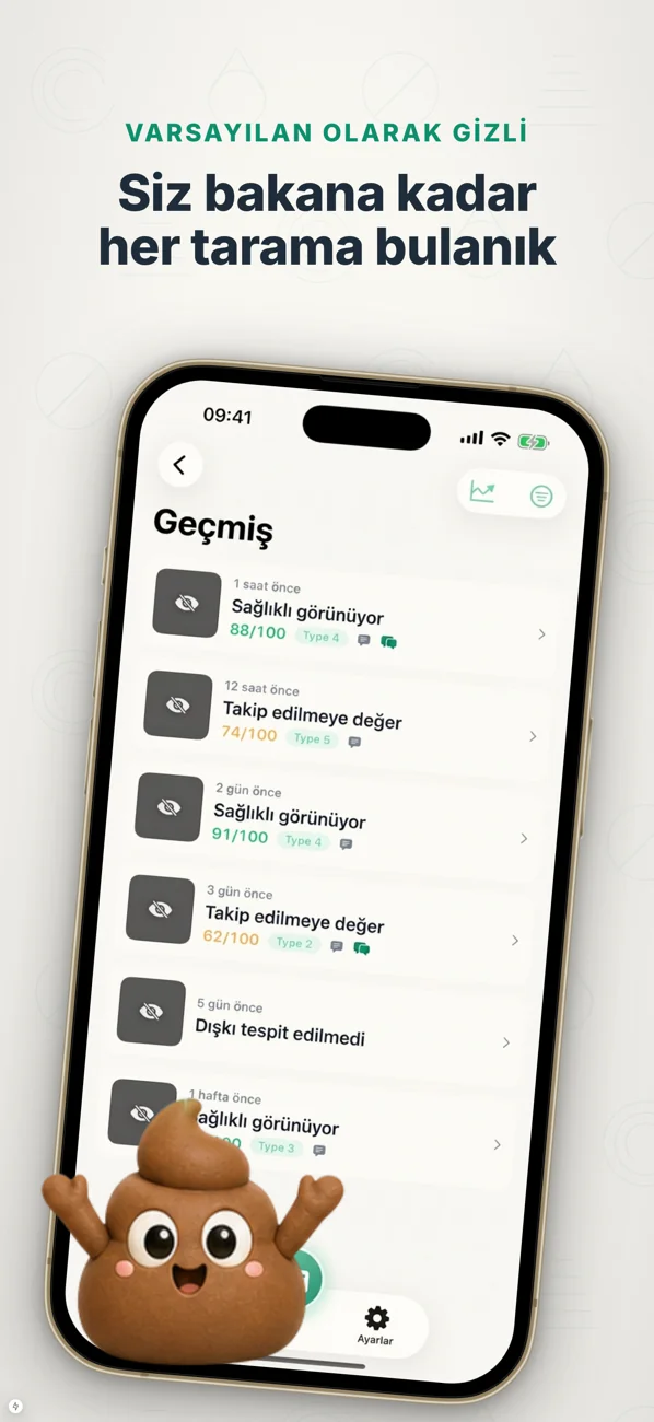 PoopID Doktorla Paylaşılabilir PDF Raporu